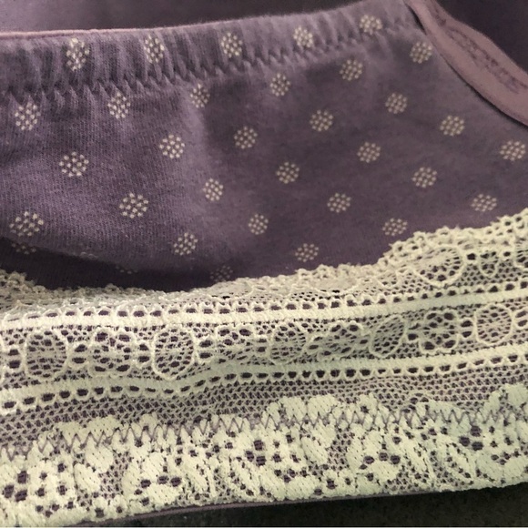 Cacique Plunge Underwire Purple Printed Bra 44D W/Lace & Push Up Cups Feminine - Picture 3 of 6